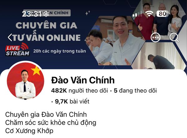 Ảnh chụp kênh của học viên Đào Văn Chính với 482.000 người theo dõi